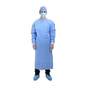 Sterile Isolation Gown with knitted cuff N61A02