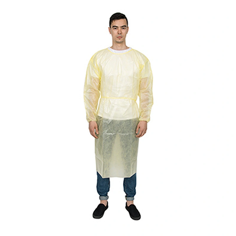Ultrasonic Bonding PE Coated Isolation Gown N61P02-2