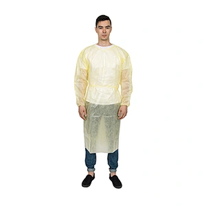 Half PE Coated Isolation Gown N61A06-2