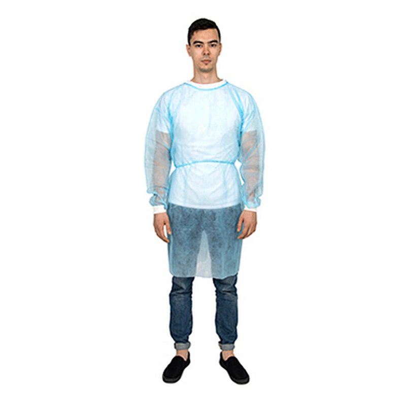 Isolation Gown with knitted cuffs N61A01-2