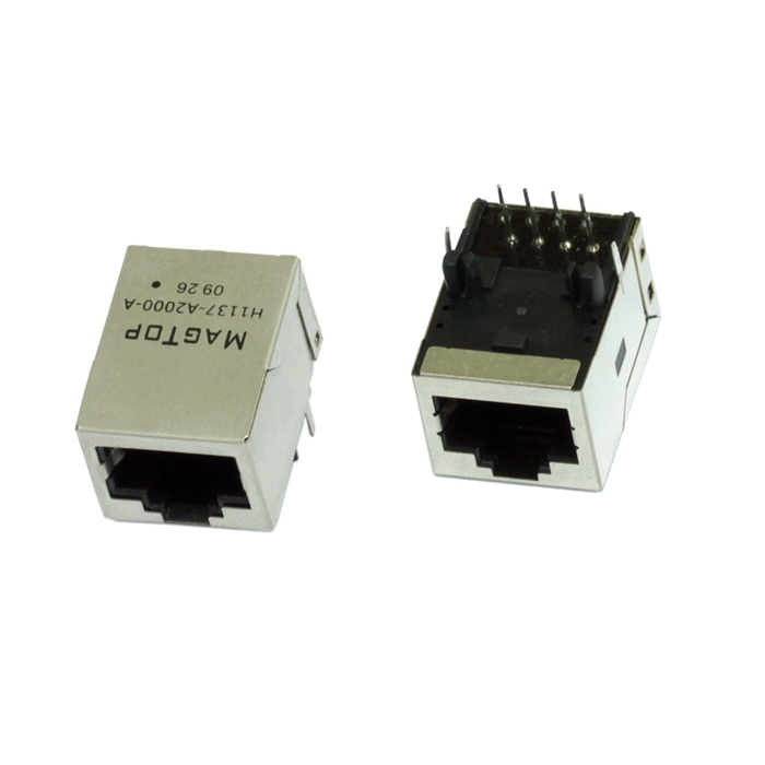 10/100Base-TX 100M Single Port (1X1) Tab-Down without LED RJ45 cat 6  Connectors