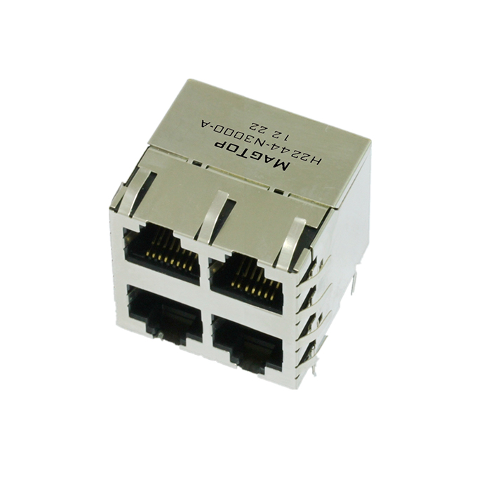 10/100Base-TX Multi Port (2X2)  RJ45 Connectors with magnetics transformer