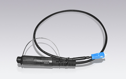 H optic with round drop cable
