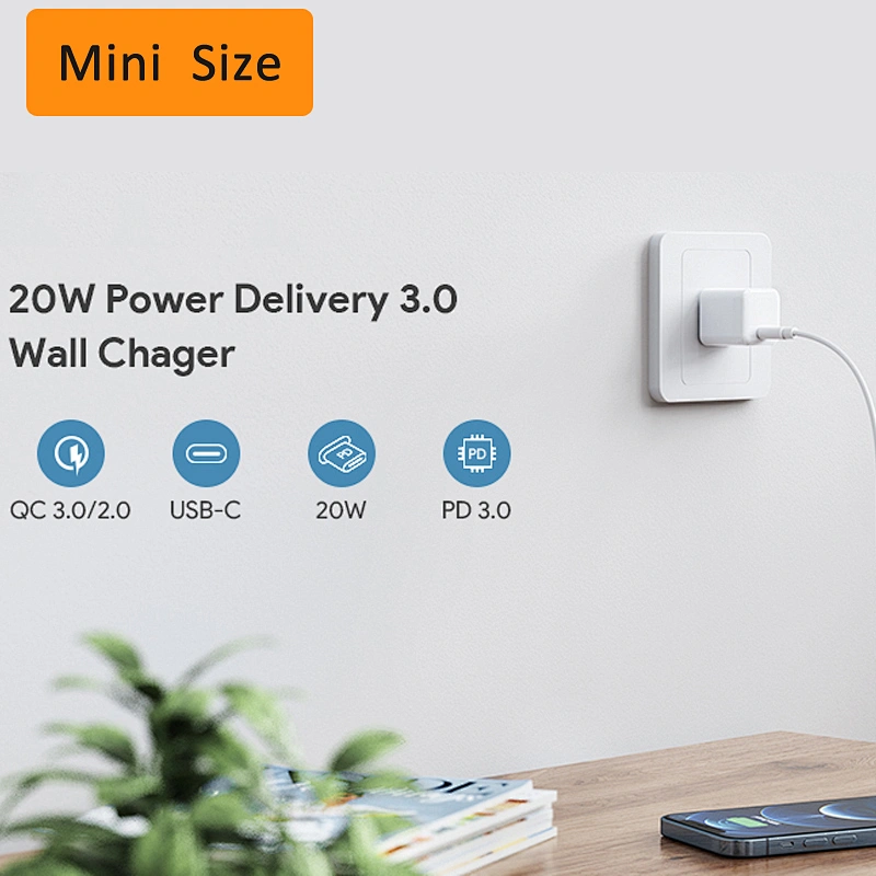 Shenzhen new products 20w 18w 5V3A power delivery usb c type-c charger adapter cargador celular for smart phone