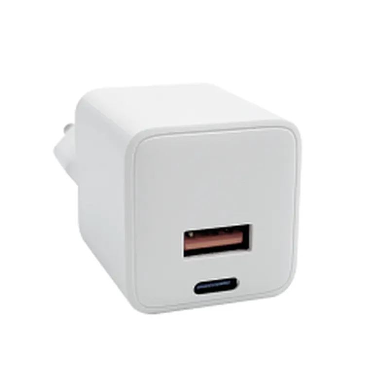 GaN Tech 2 Ports 30W USB C PD USB-A QC3.0 30W GaN Charger for MacBook Laptop