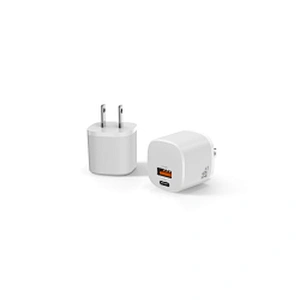 OEM factory QC3.0 usb c wall charger 20w PPS PD mobile charger portable charger USB-C PD + QC 3.0 2 USB ports Power Adapter
