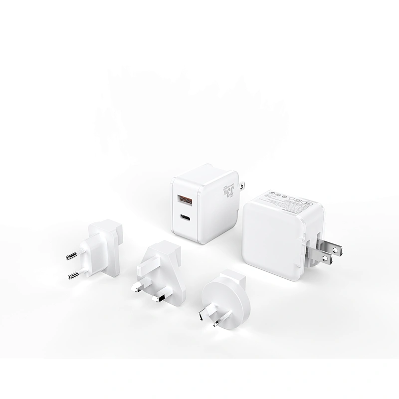 Gan33W Dual Port With Type-c Pd Fast Charger For Iphone For Samsung Fast Charge