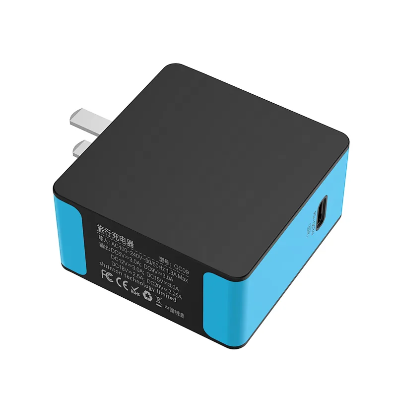 Hot selling OEM travel PD3.0+QC3.0 high efficient fast charger 45w USB  mobile phone adapter for home