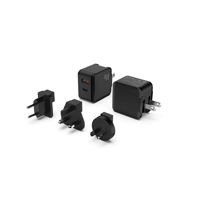Gan33W Dual Port With Type-c Pd Fast Charger For Iphone For Samsung Fast Charge