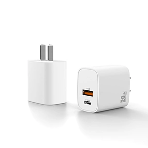 OEM factory QC3.0 usb c wall charger 20w PPS PD mobile charger portable charger USB-C PD + QC 3.0 2 USB ports Power Adapter