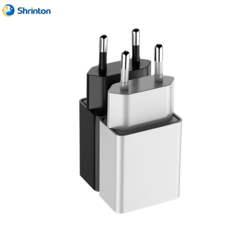 2023UK EU US SAA Latest Style 5V2A USB Power Adapter led charger with Micro Data Cable for android phone with blue, orange,red,green color customized