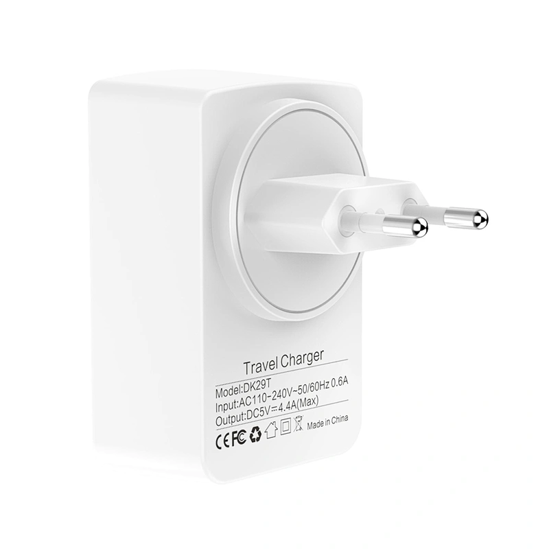 Enchufe británico de la UE de los EE. UU. Del puerto de 5V4.4A 4 USB con fuente del adaptador de corriente del certificado del CE del CB