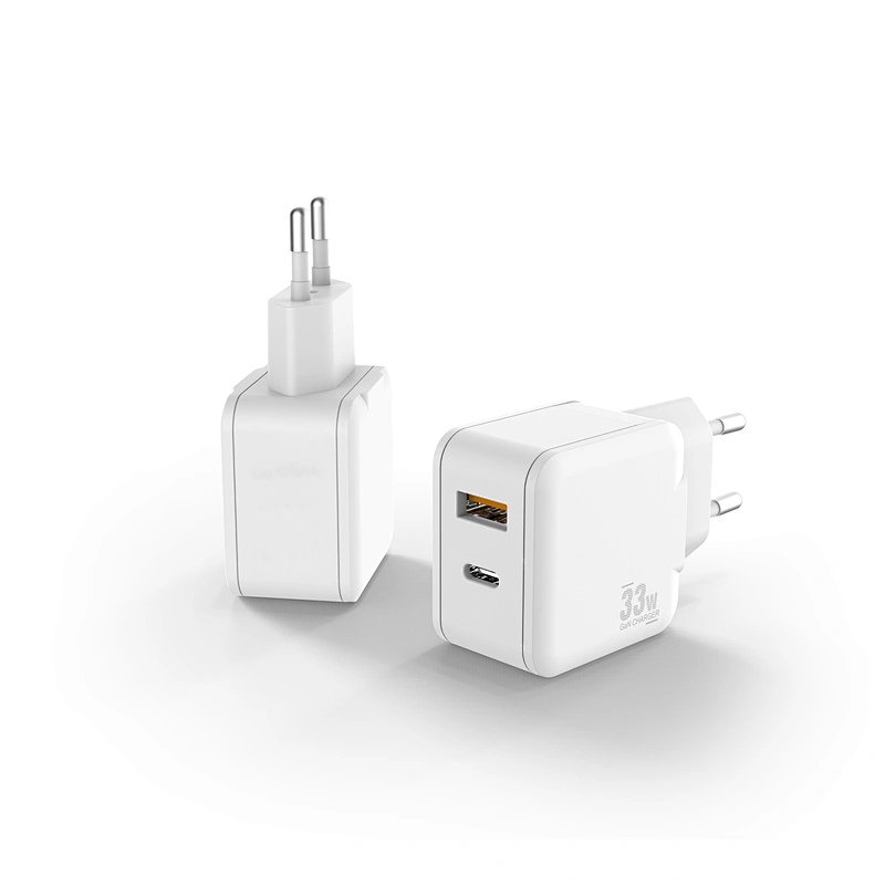Gan33W Dual Port With Type-c Pd Fast Charger For Iphone For Samsung Fast Charge