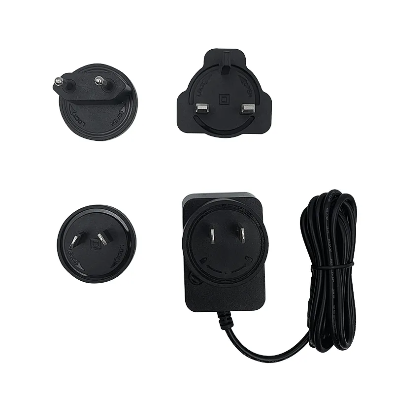 Proveedor de Shenzhen Adaptador de corriente para montaje en pared 3V 5V 8V 12V 16V 0.1A 0.5A 1.2A 2A 3A 18W Enchufe intercambiable con 2 años de garantía