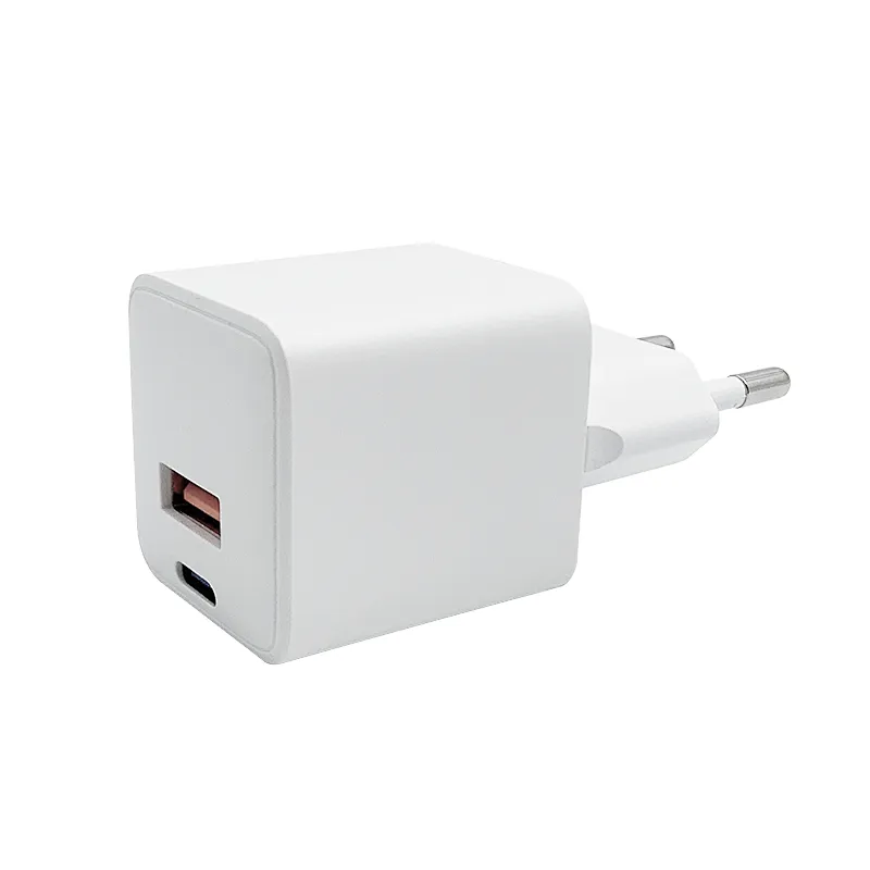 GaN Tech 2 Ports 30W USB C PD USB-A QC3.0 30W GaN Charger for MacBook Laptop