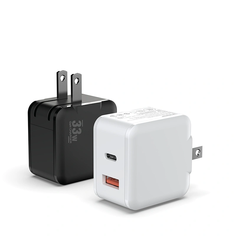 Gan33W Dual Port With Type-c Pd Fast Charger For Iphone For Samsung Fast Charge