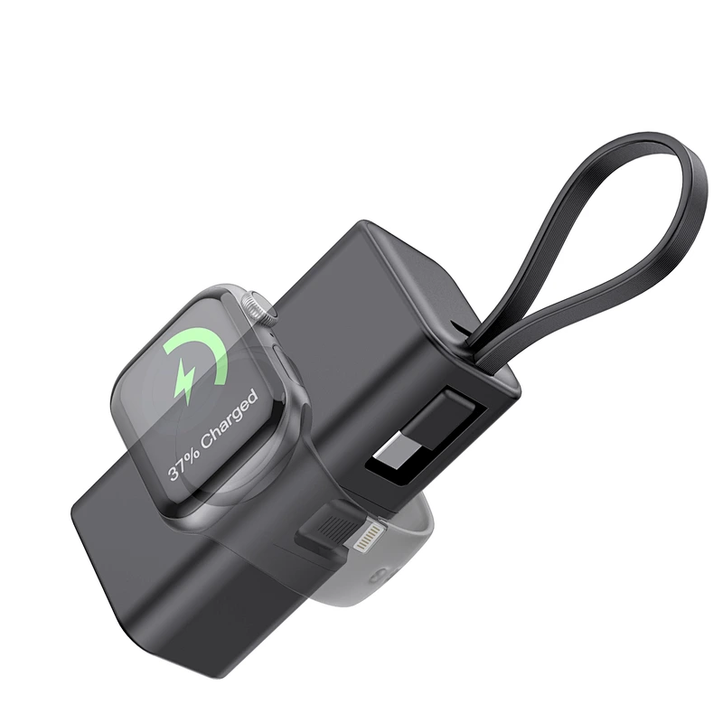 5000mAh port3 Mini bancos de energía con la estación de energía magnética inalámbrica Dock de carga para iWatch Apple ladekabel