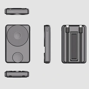 3-in-1 Wireless Magnetic Power Bank With Bracket and Built-in Cable