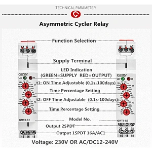 ASYMMETRIC CYCLE TIME RELAY