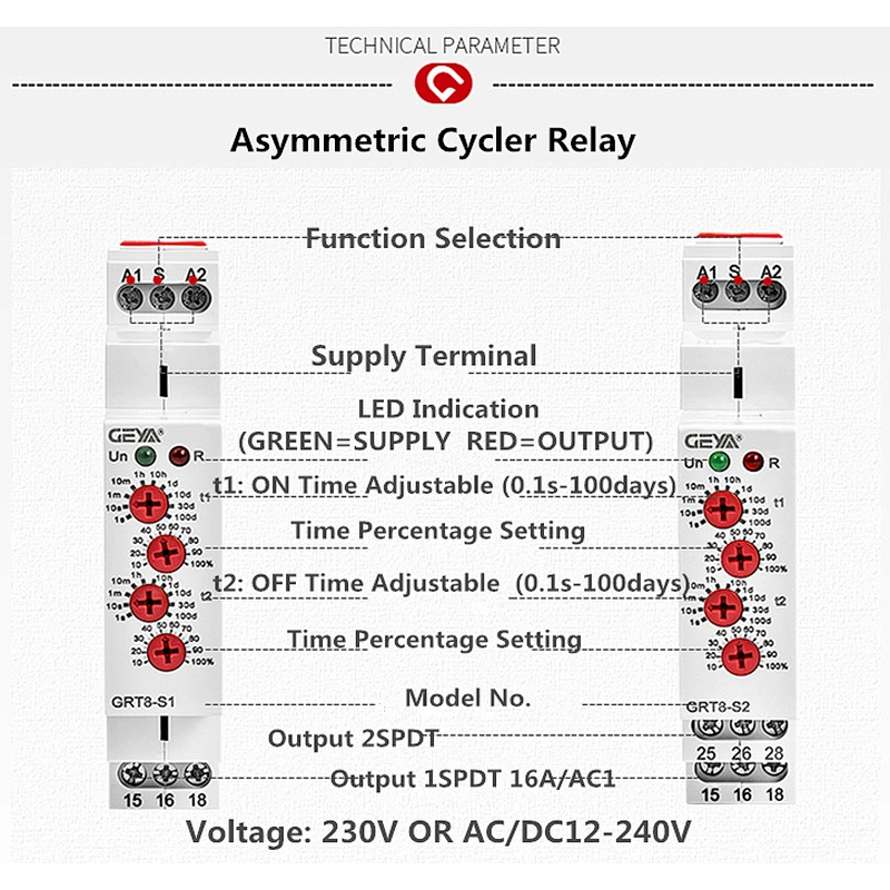 ASYMMETRIC CYCLE TIME RELAY