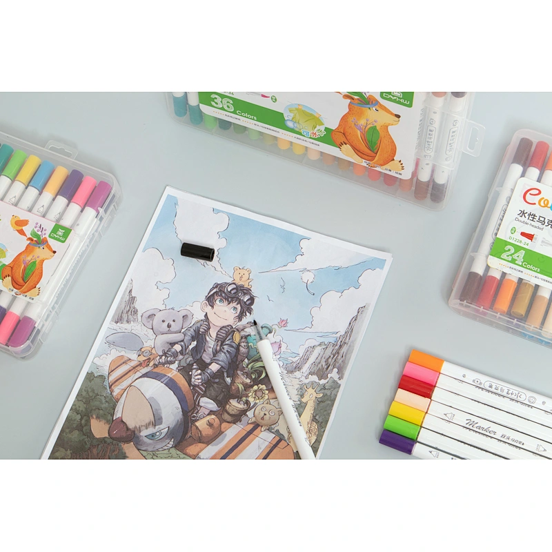 Twin tip color marker