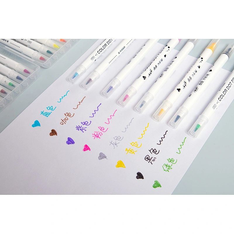Dual tip washable dot marker pen