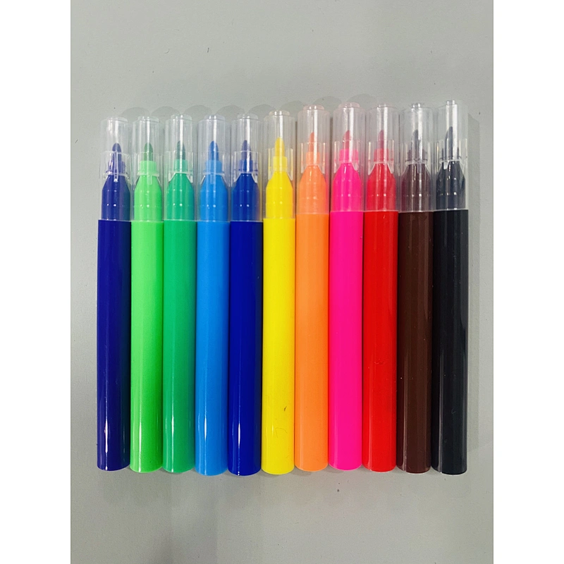 PP Drum Fine Color Custom logo Washable Water Color Pen t-shirt markers