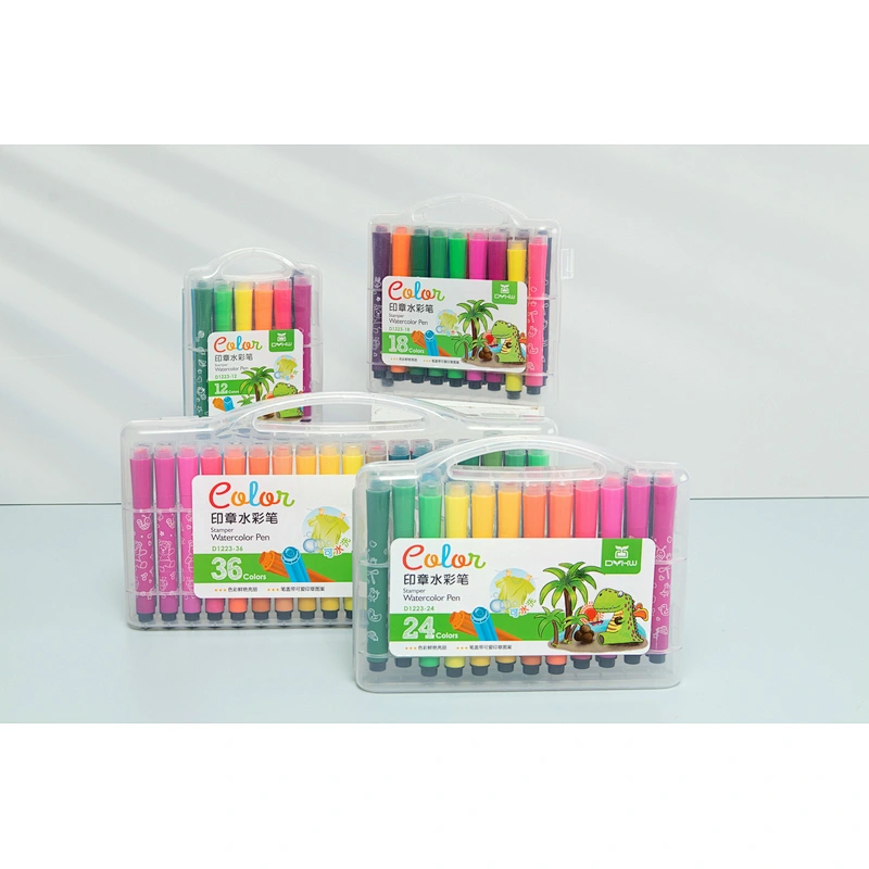 Color marker with stamper