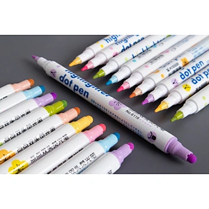 Dual tip washable dot marker pen