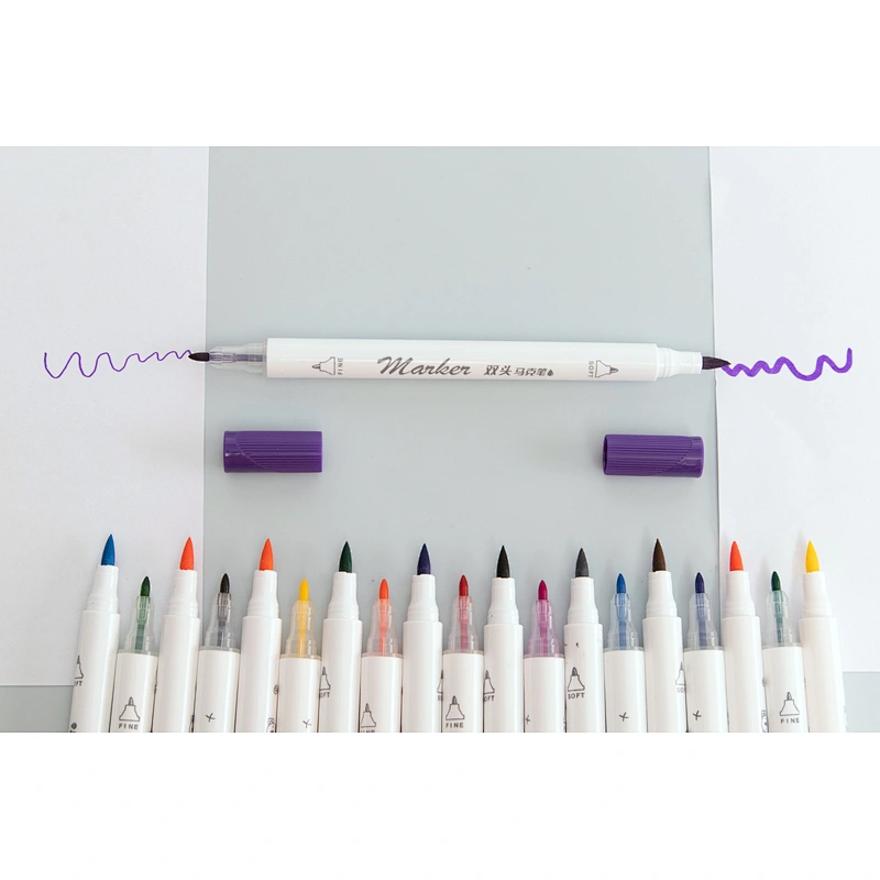 Twin tip color marker