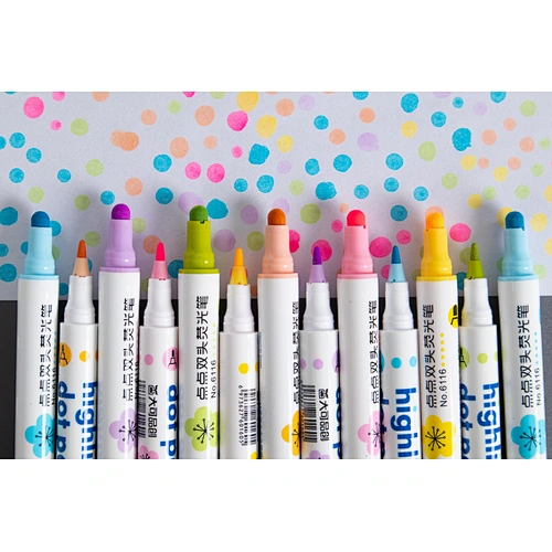 Dual tip washable dot marker pen