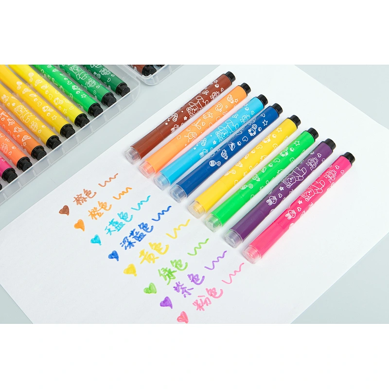 Color marker with stamper