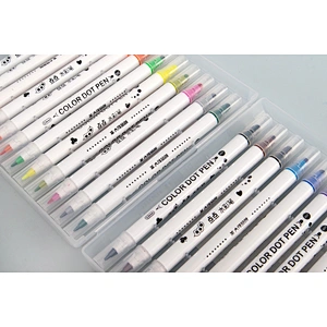 Dual tip washable dot marker pen