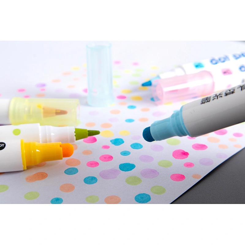 Dual tip washable dot marker pen