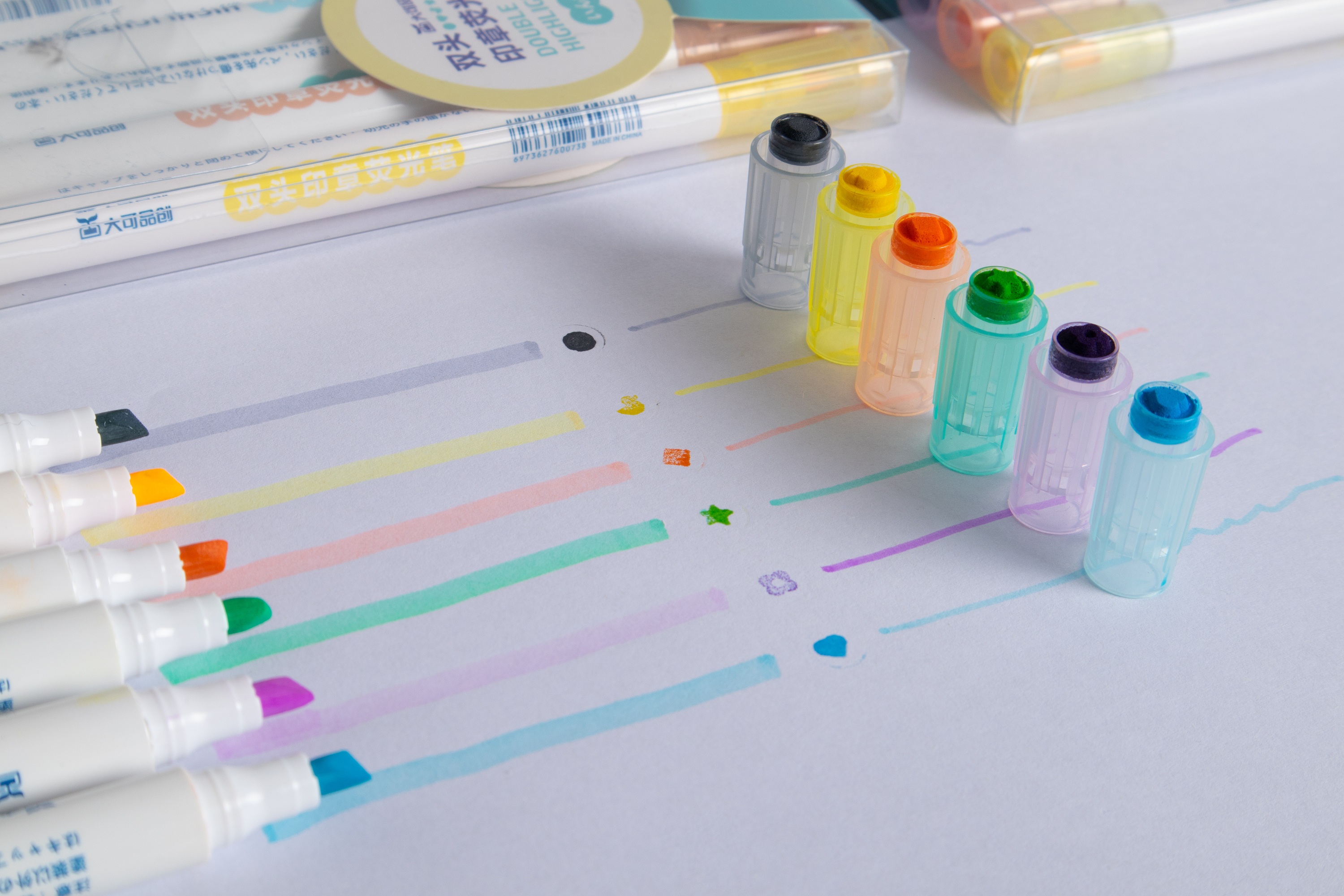 twin highlighter,highlighter maker,with stamper,plastic stamper stamper craft stamper,stamper