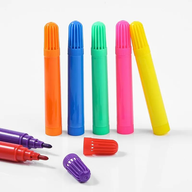children's watercolor pen Free sample solid color fiber fine felt tip mini water color marker pen