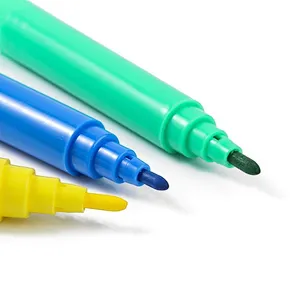 children's watercolor pen Free sample solid color fiber fine felt tip mini water color marker pen