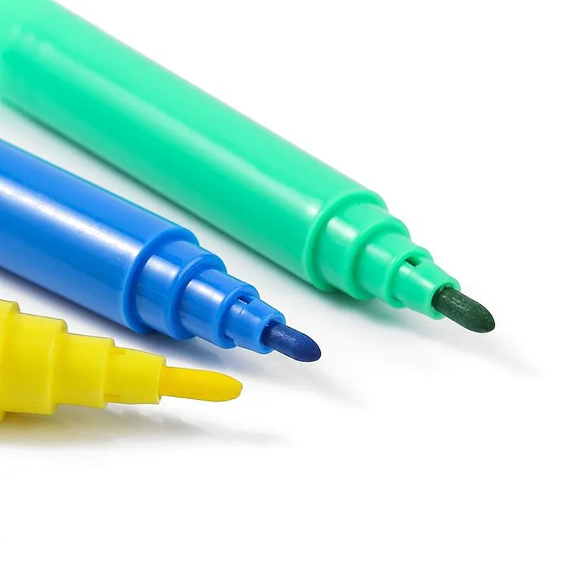 children's watercolor pen Free sample solid color fiber fine felt tip mini water color marker pen