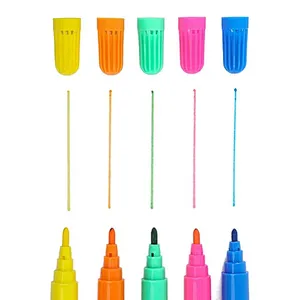 children's watercolor pen Free sample solid color fiber fine felt tip mini water color marker pen