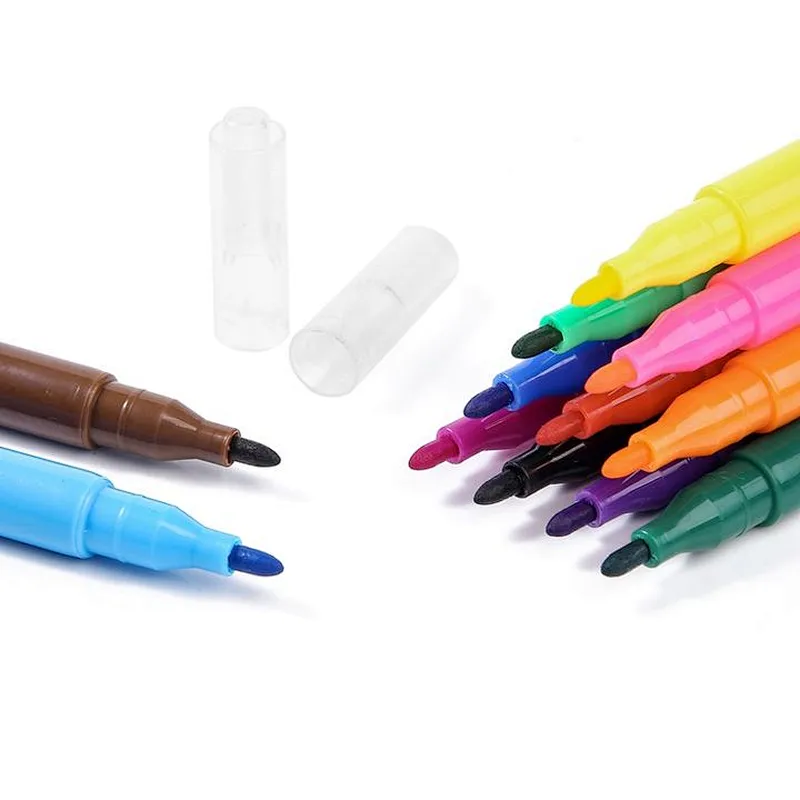 Hot Sales Promotion cheap price school supplier washable 6-pieces mini water color pen marer pen for kids drawing