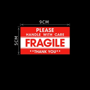 Clear Fragile Warning Sticker Labels