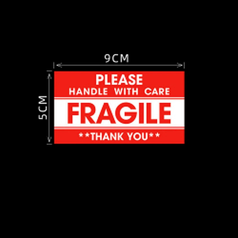 Clear Fragile Warning Sticker Labels