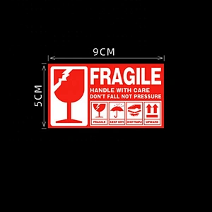 Clear Fragile Warning Sticker Labels