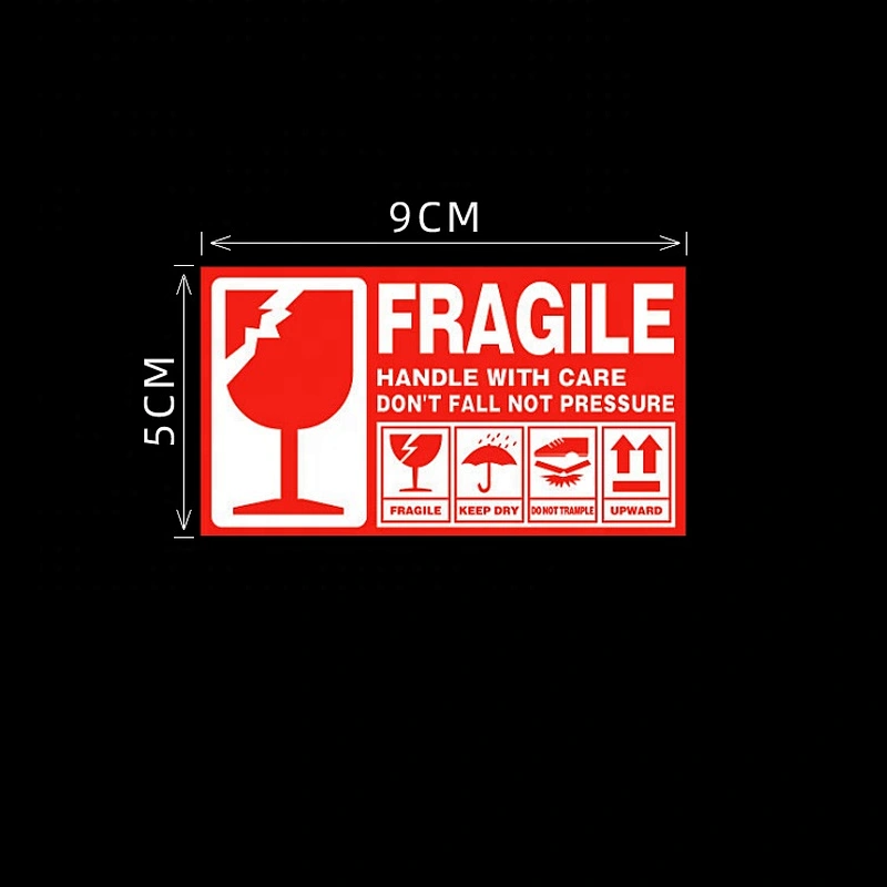 Clear Fragile Warning Sticker Labels