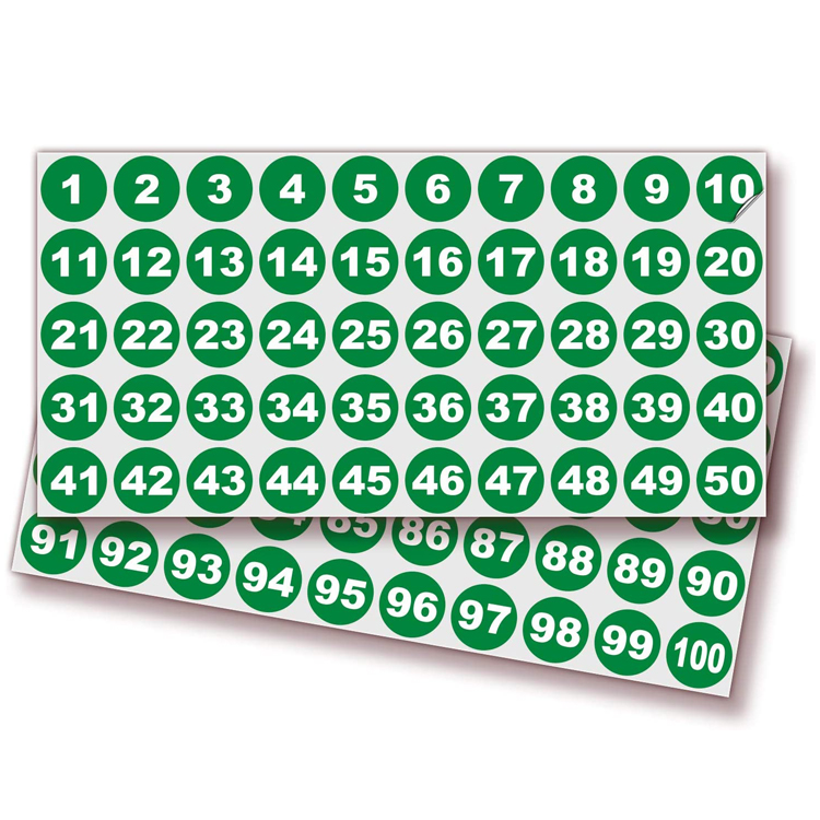 Small Self Adhesive Number Labels