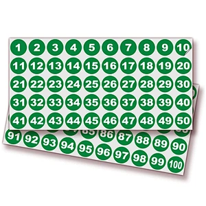 Small Self Adhesive Number Labels
