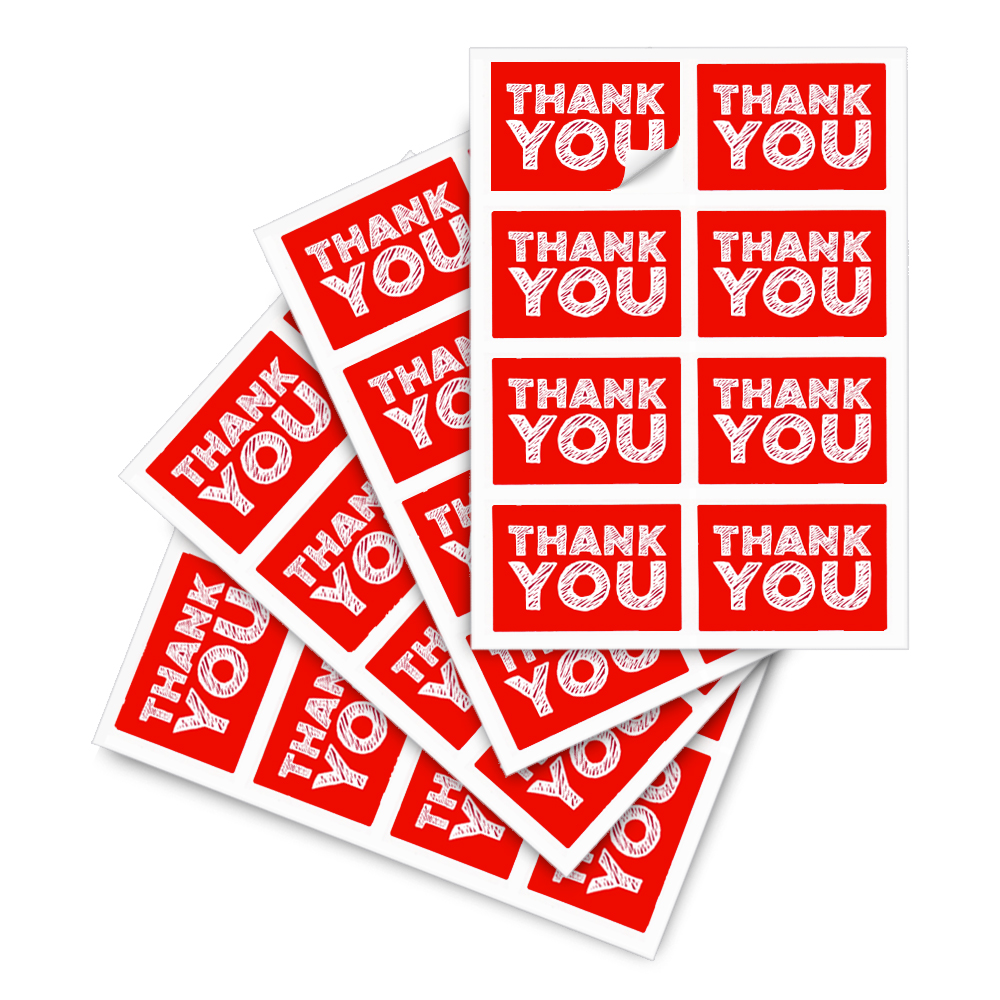 Thank You Stickers Labels Packaging Seals