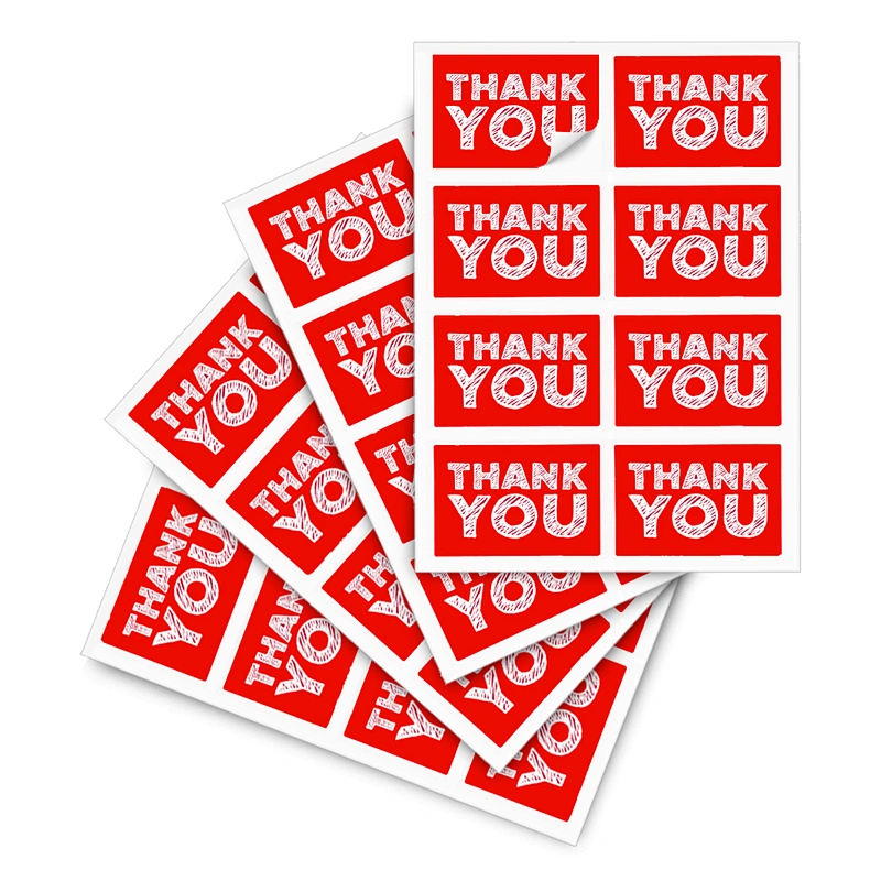 Thank You Stickers Labels Packaging Seals
