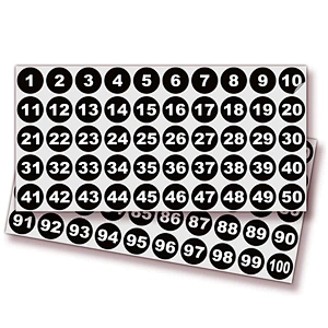 Small Self Adhesive Number Labels
