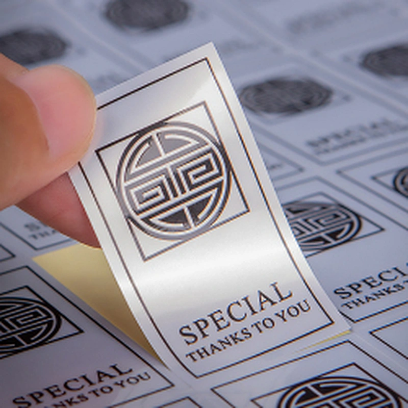 Matte Silver Adhesive Label Stickers